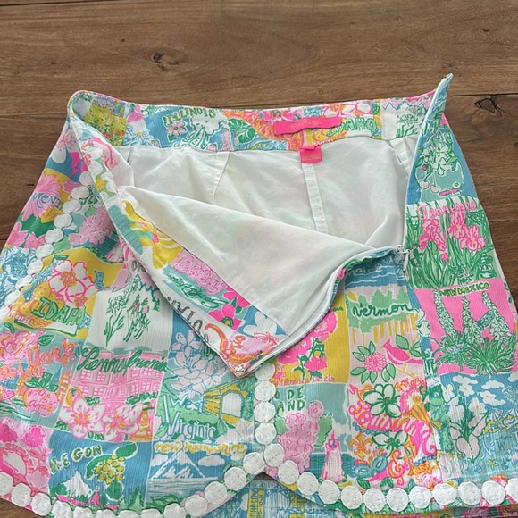 Lily Pulitzer Colorful Scalloped Skort Size 0 EUC! - Picture 5 of 8